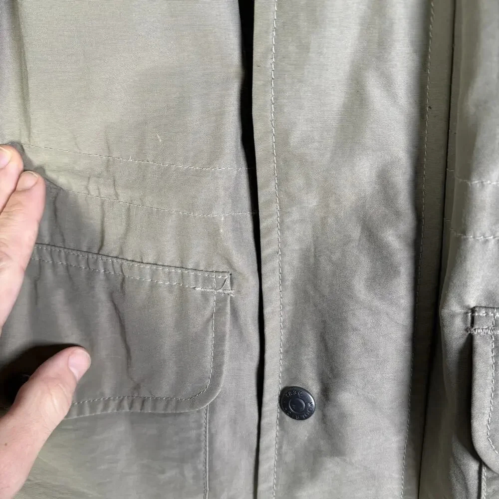 Vintage Woolrich Fieldstone Jacket Mens Medium Beige Wool Lined Field Coat READ